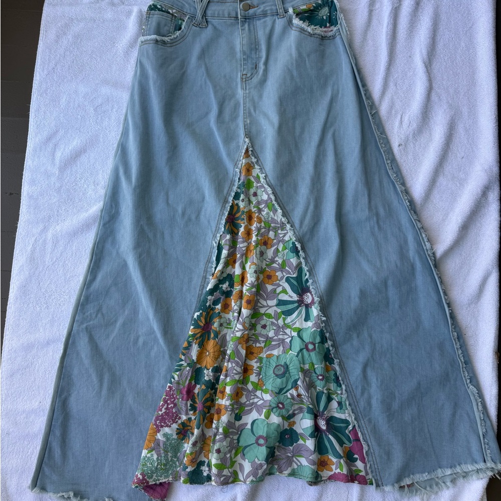 POL Light Blue Denim Skirt